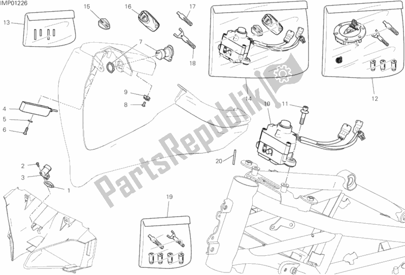 Wszystkie części do Wi? Zka Przewodów Z Przodu Ducati Multistrada 1260 ABS Thailand 2019